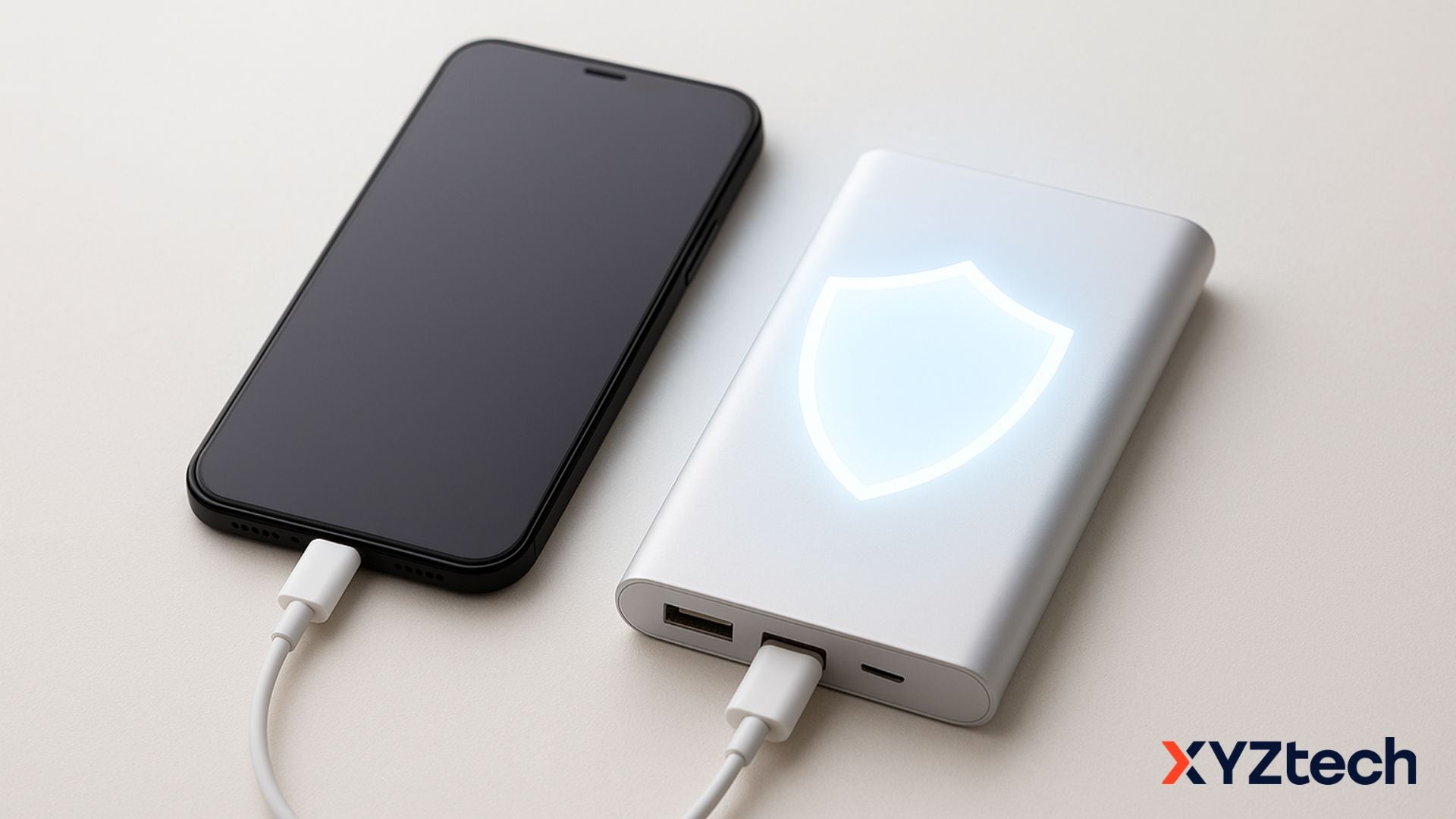 A power bank with an overcurrent protection.