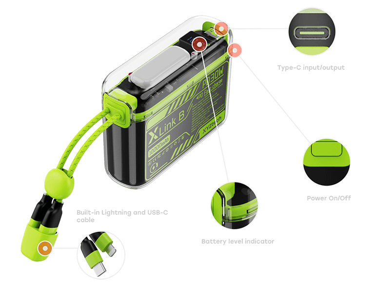 XYZtech X Link B Power Bank - 10000mAh - Green