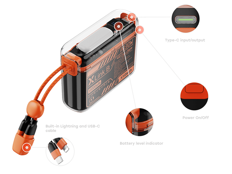 XYZtech X Link B Power Bank - 10000mAh - Orange