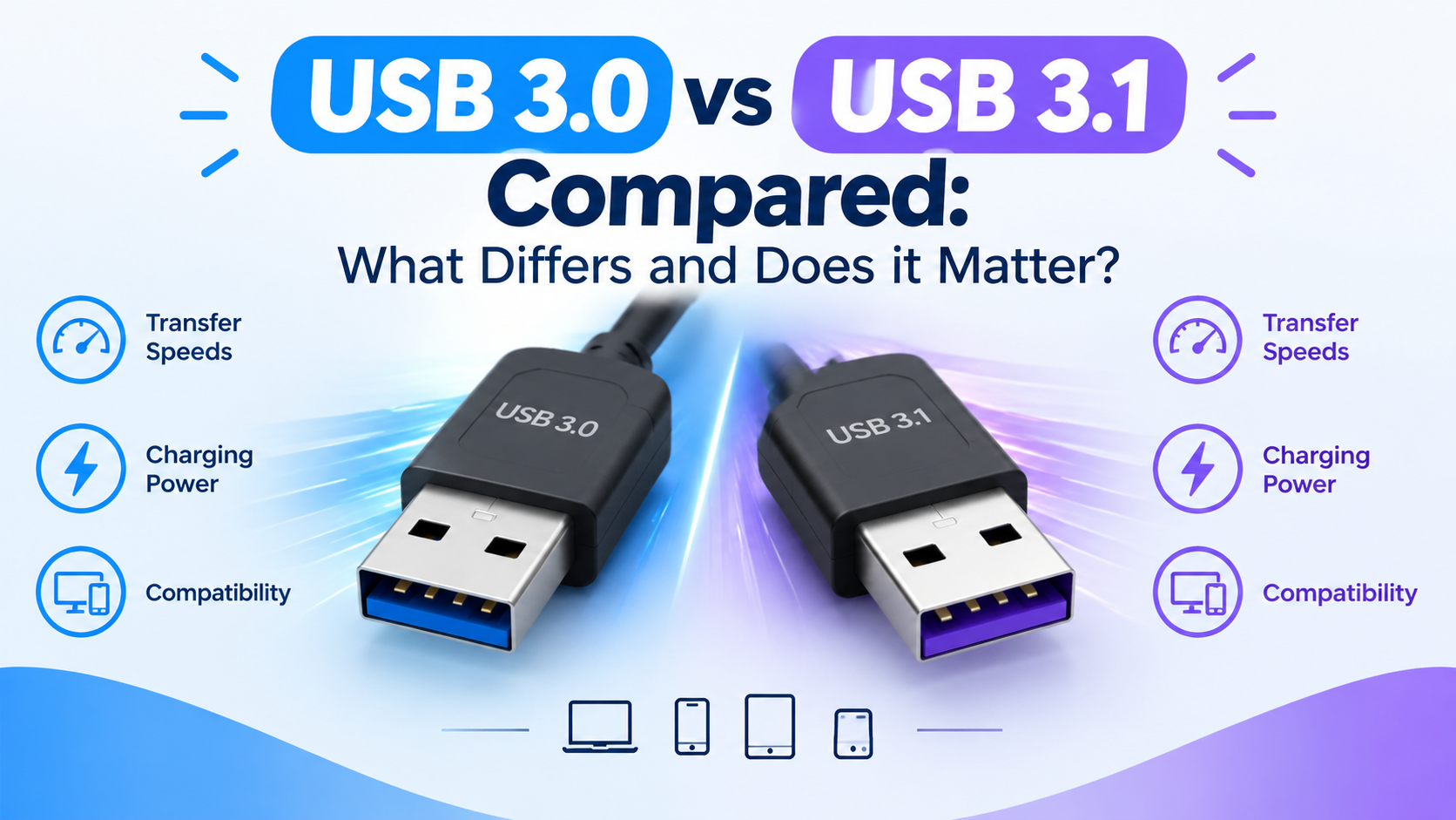 USB 3.0 vs USB 3.1 Compared