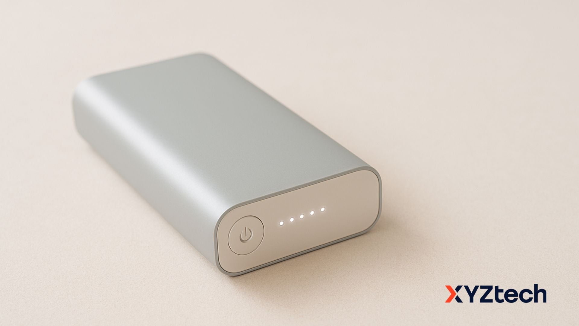 A power bank that is on.