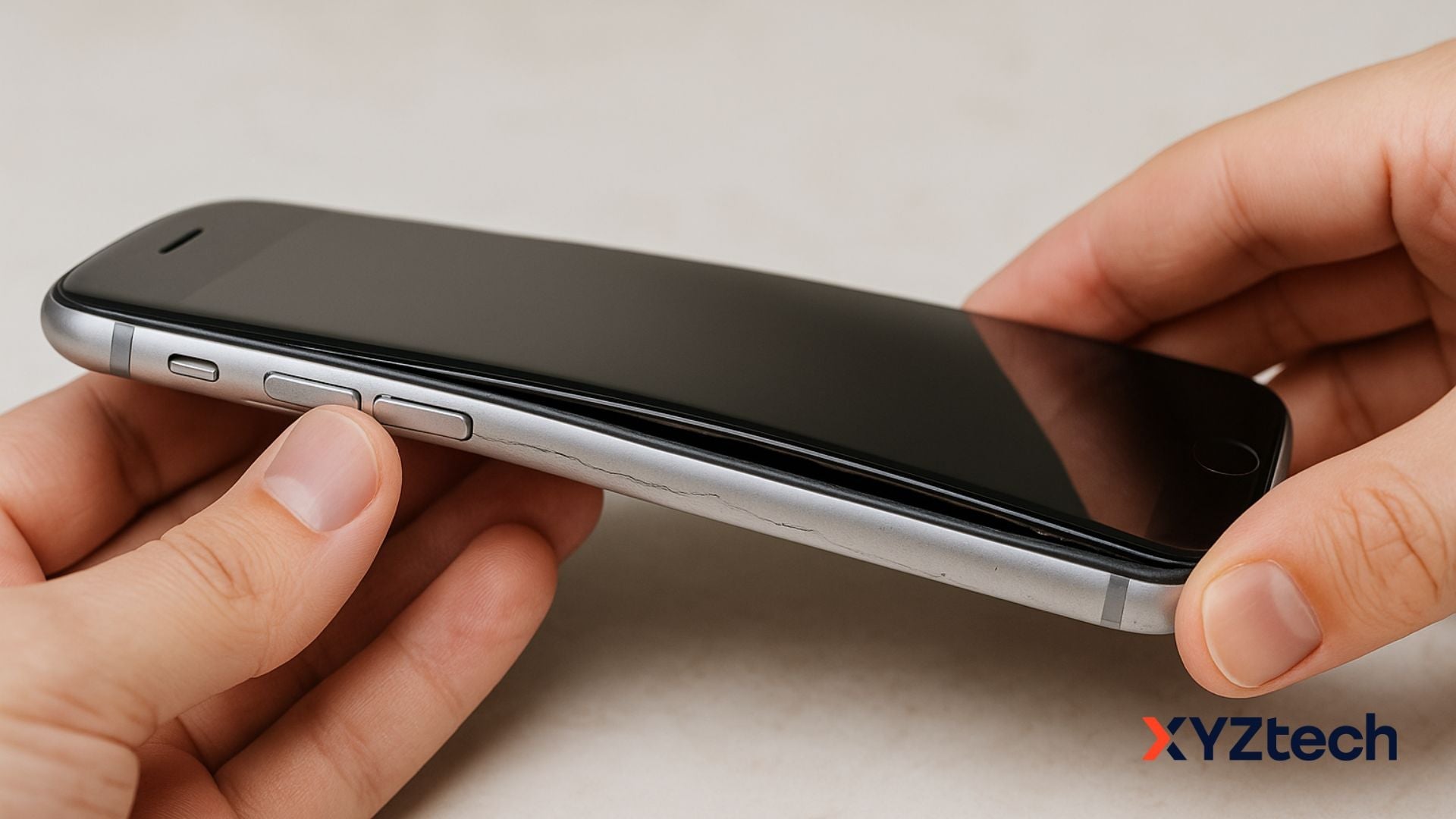 A Phone with a bloated LiPo battery.