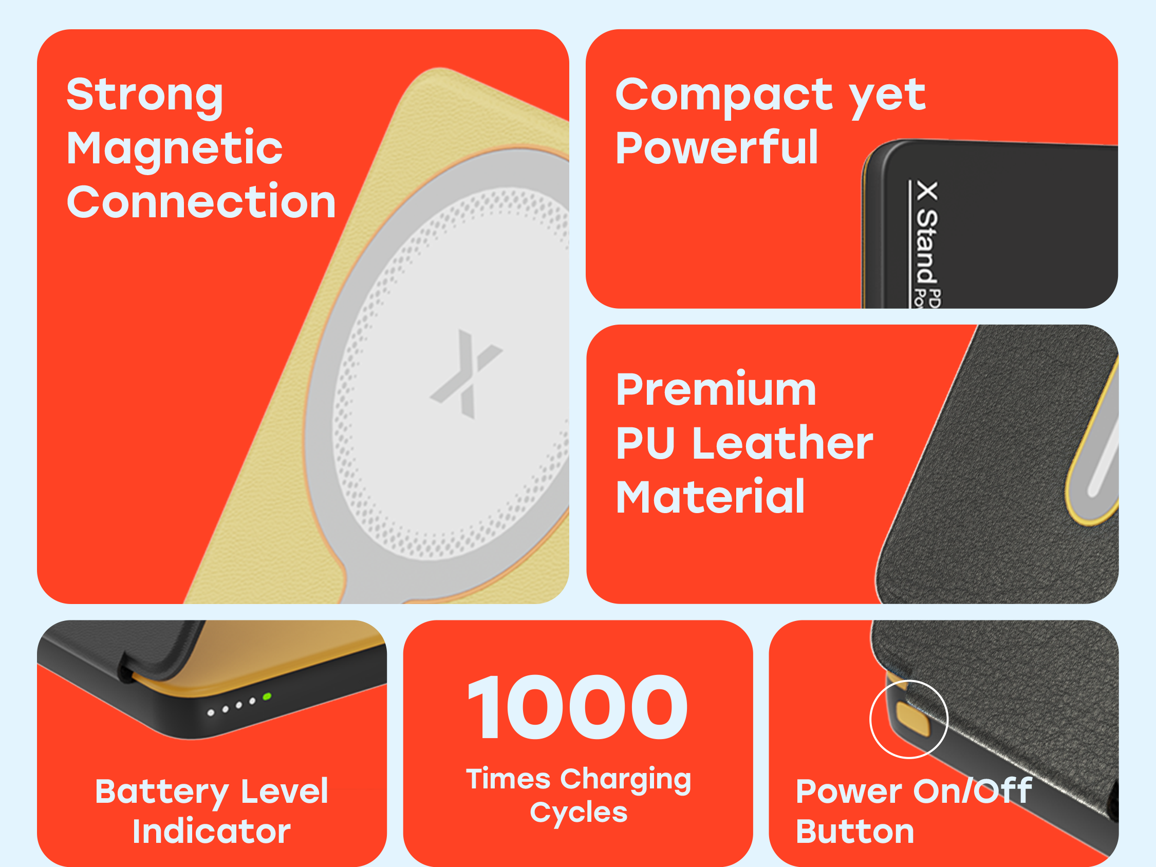 XYZtech X Stand Wireless Power Bank - 5000mAh