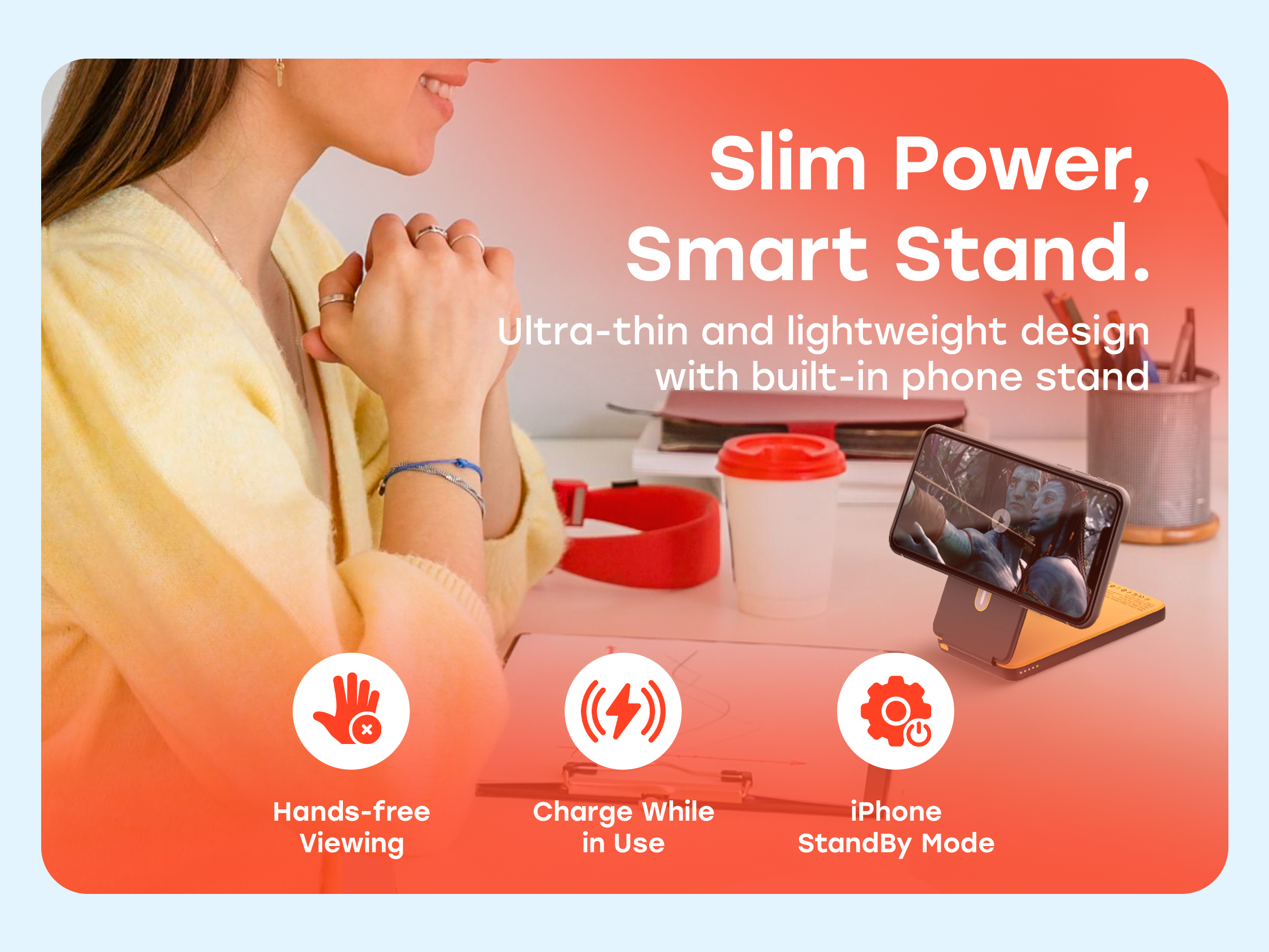 XYZtech X Stand Wireless Power Bank - 5000mAh