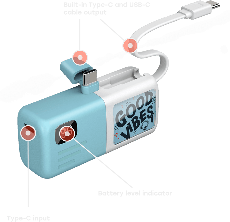 XYZtech X Mobile A Mini Power Bank - Blue/White