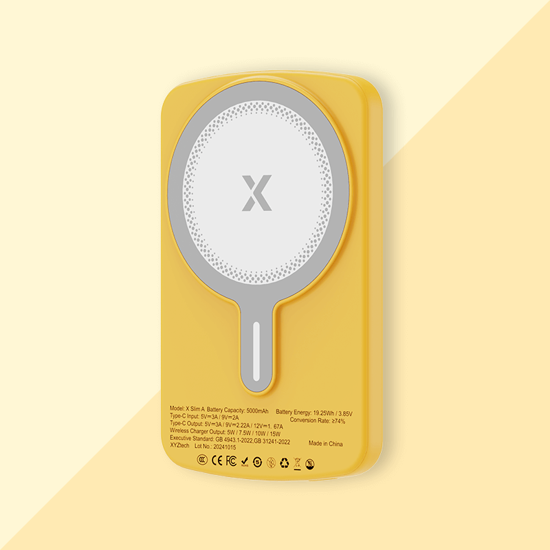 XYZtech X Slim A Wireless Power Bank - Yellow