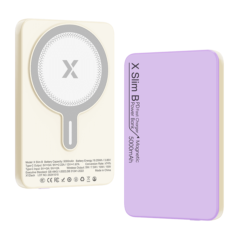 XYZtech X Slim B Wireless Power Bank - Lavender/Cream