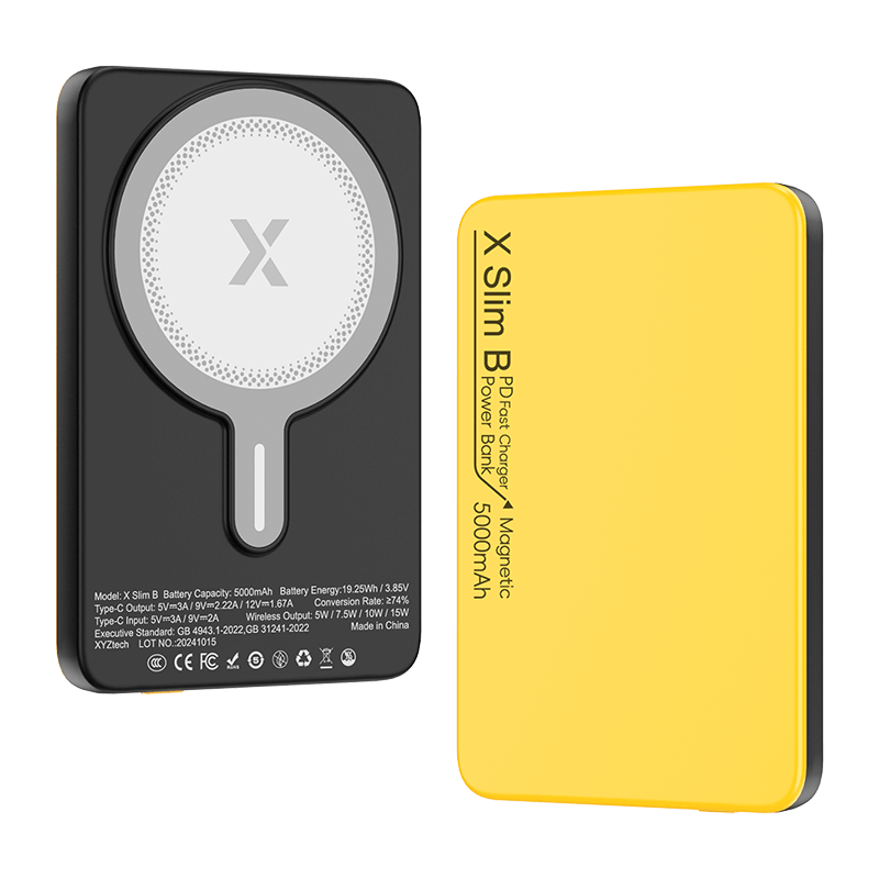 XYZtech X Slim B Wireless Power Bank - Yellow/Black